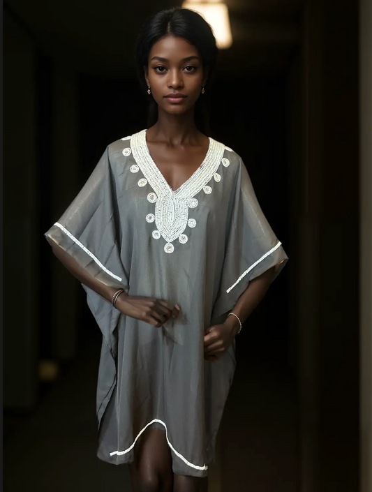 Monochrome Majesty Kaftan