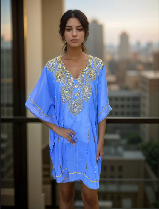 Azure Serenity Kaftan