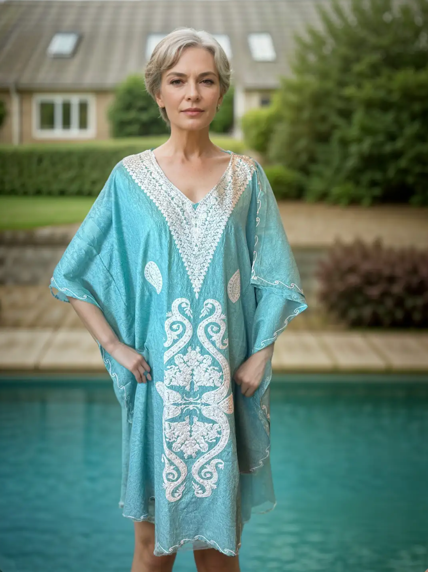 Icy Elegance Kaftan