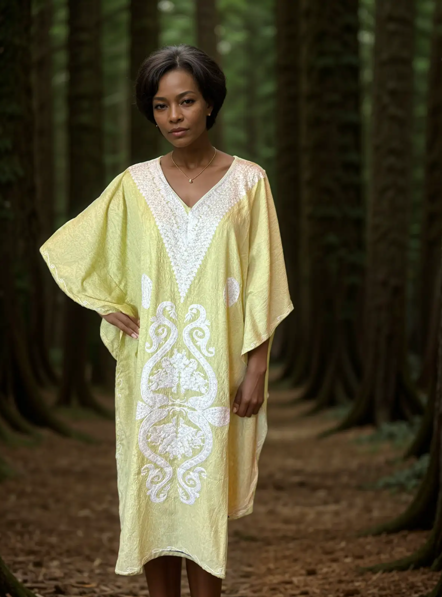 Golden Ivory Kaftan