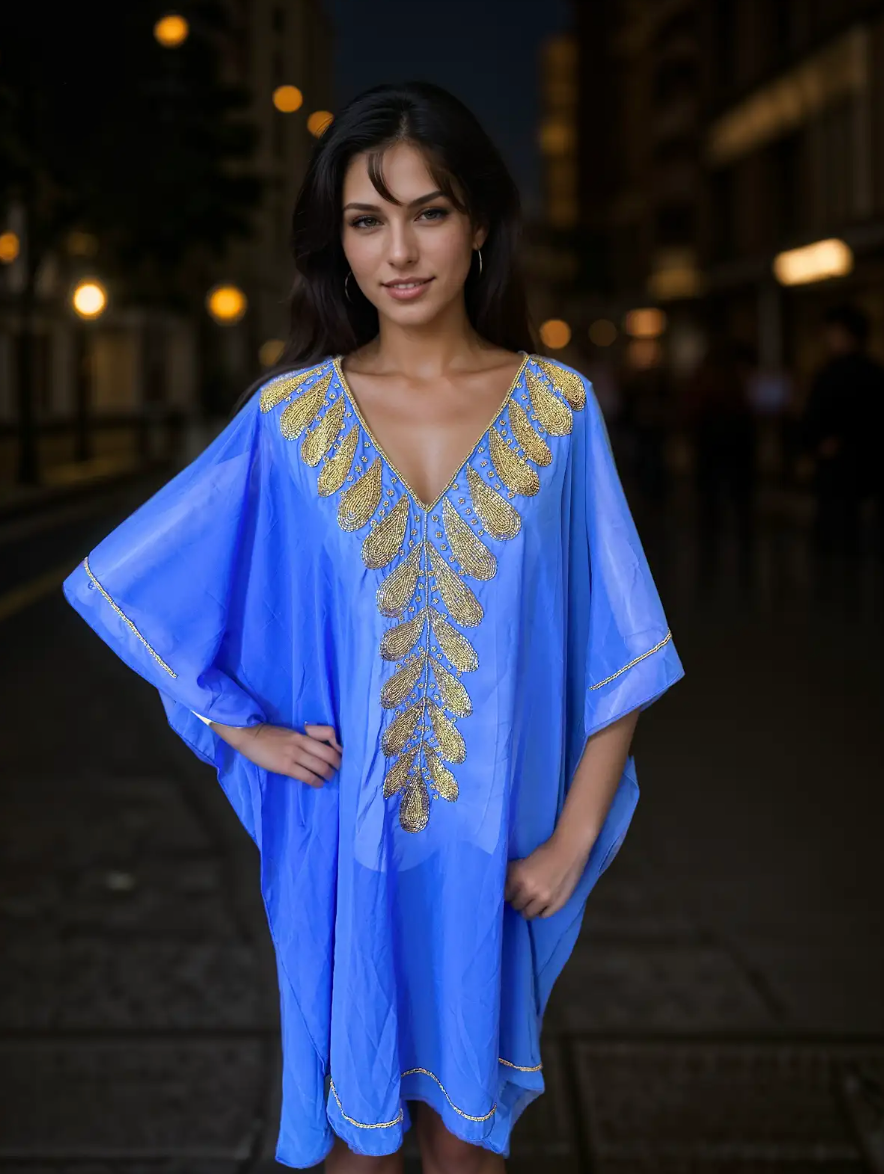 Cobalt Charm Kaftan