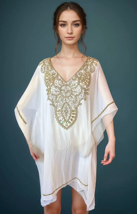 Celestial White Kaftan