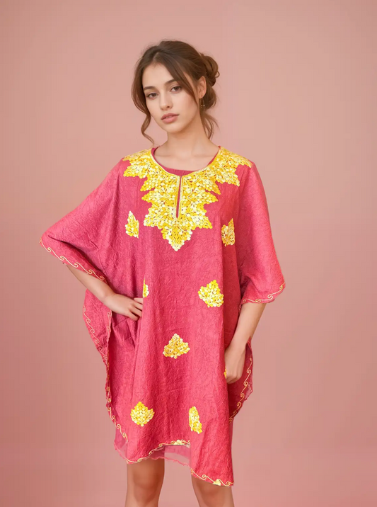 Fiery Elegance Kaftan